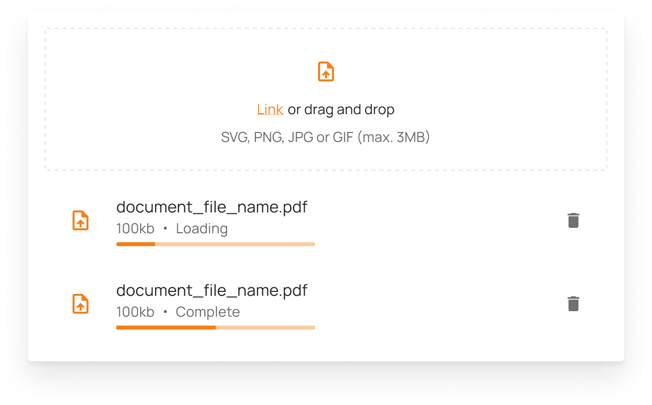 Upload mit Drag and Drop